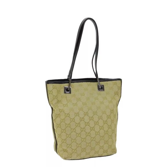 GUCCI GG Canvas Sherry Line Hand Bag Beige Brown - Picture 1 of 7